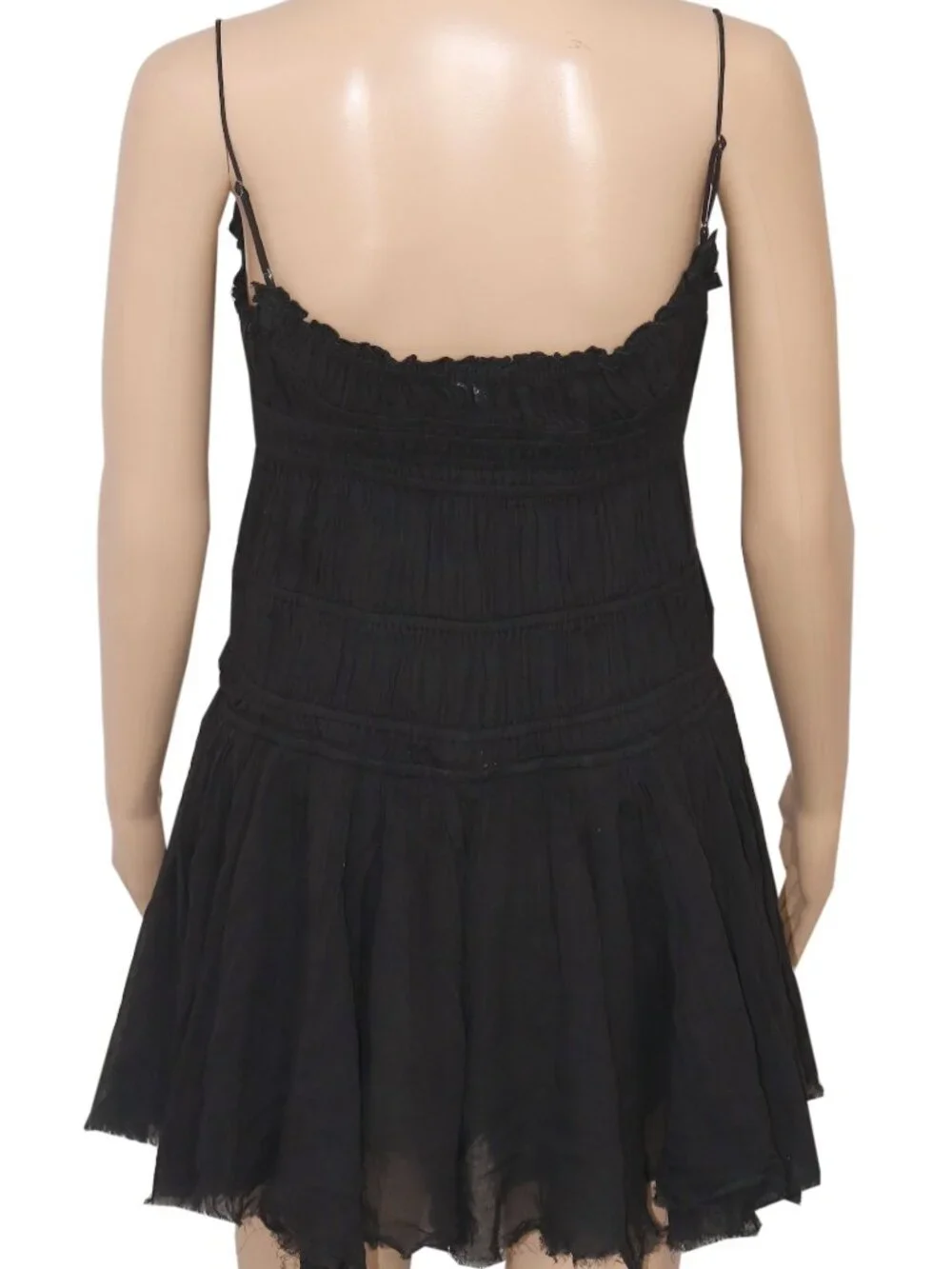 Free People FP One Kaiya Romper Black Scoop Neck Smocked Adjustable Straps M